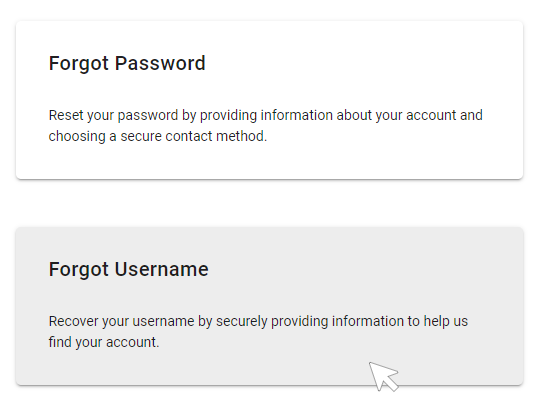 Forgot Username